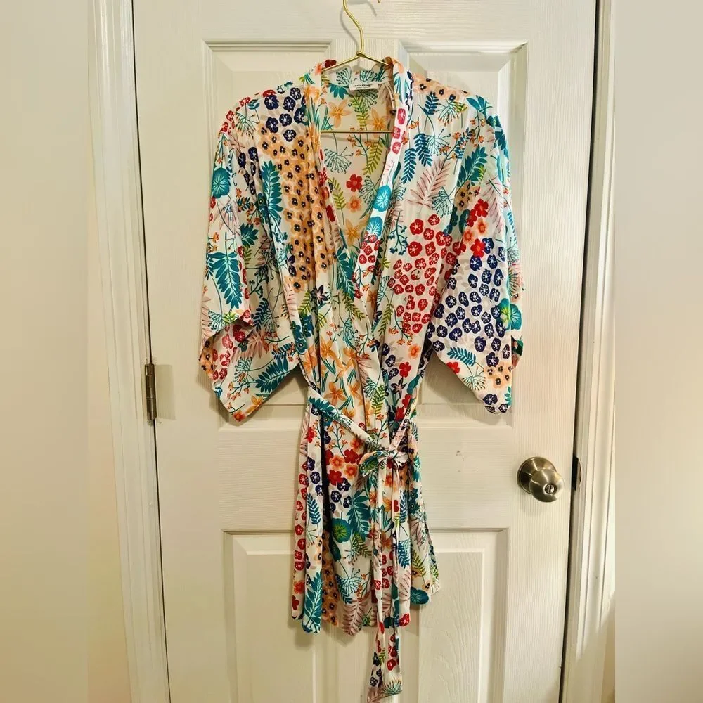Natori Multicolor Floral Robe
